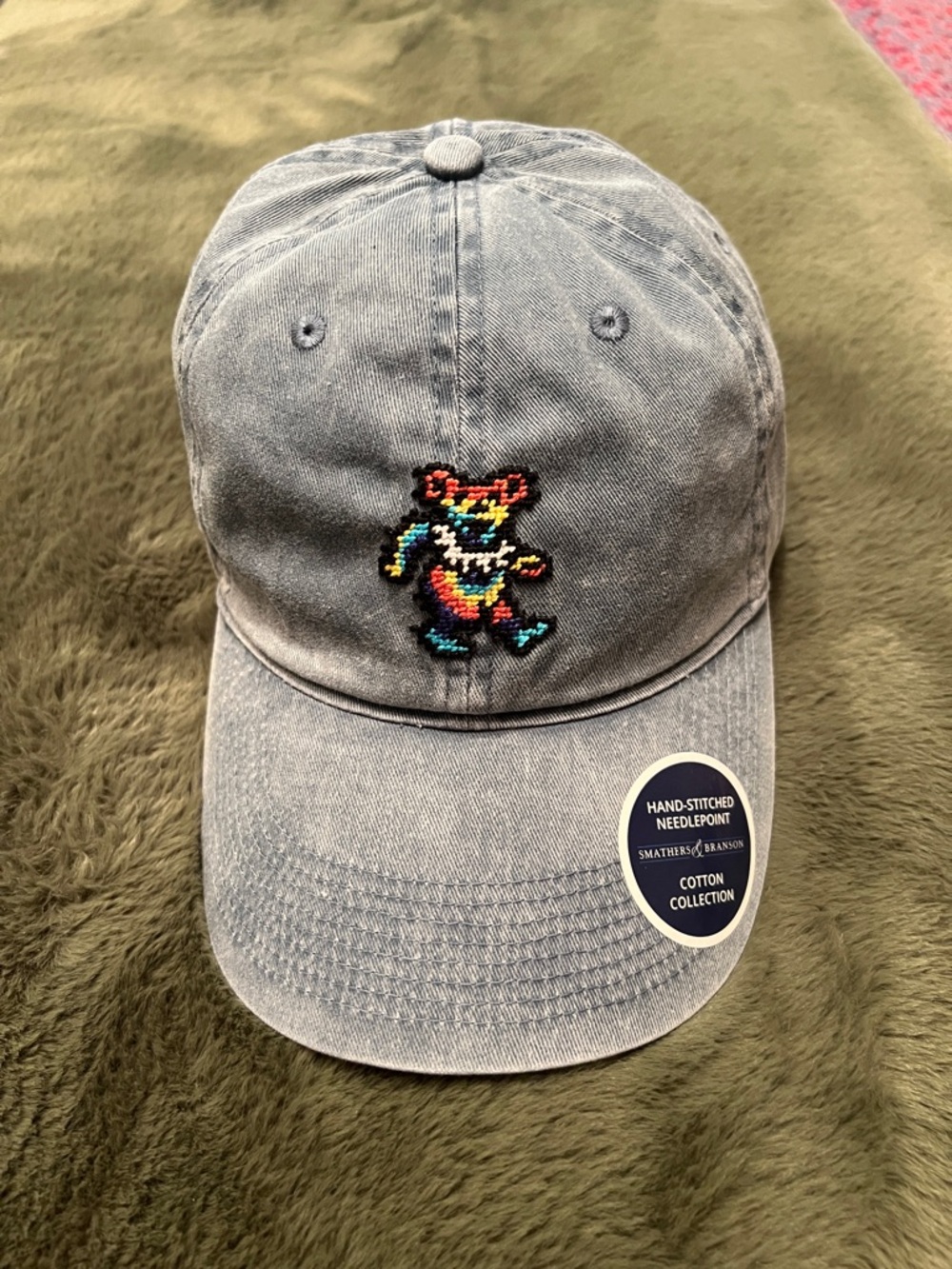 New Mens faded SMATHERS & BRANSON tie dye Dead Bear adjustable hat.